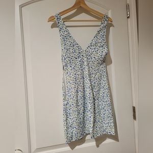 Blue floral dress